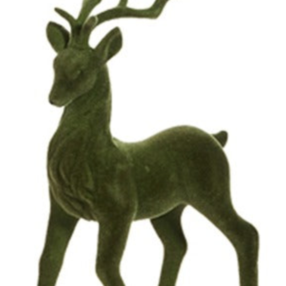 15" Velvet Flocked Deer