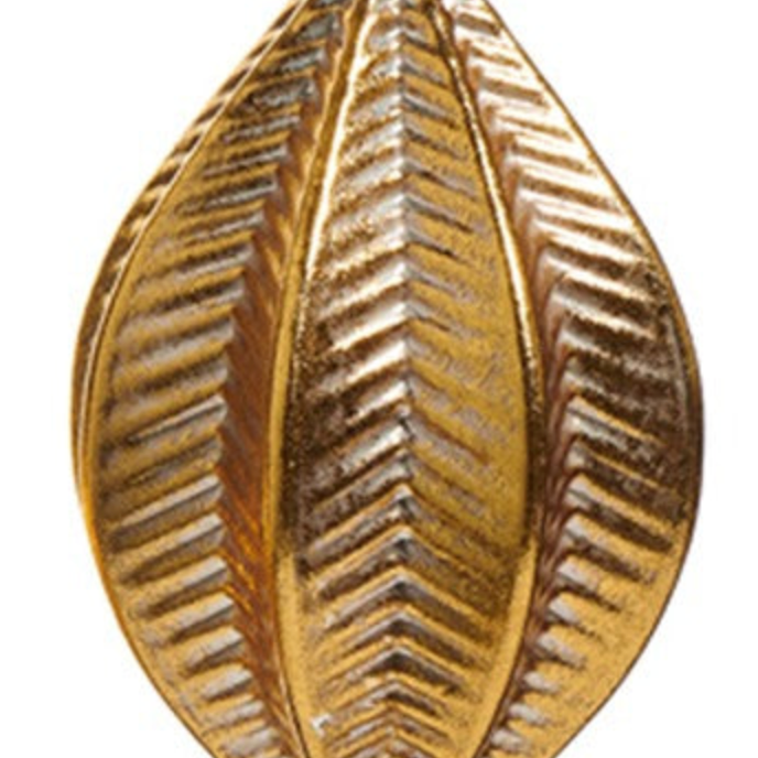 4" Gold Spine Glass Ornament