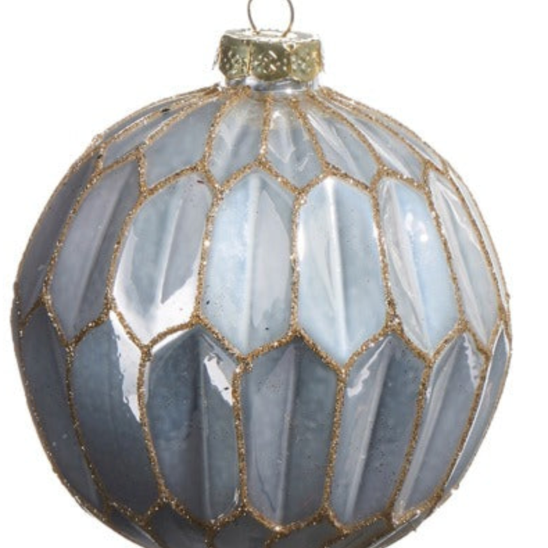 White Pearlescent Glass Ornament