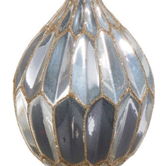 White Pearlescent Glass Ornament