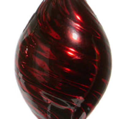 3" Red Swirl Ornament