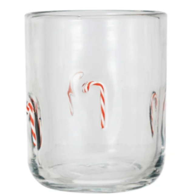 Drinking Glass w. Embedded Holiday Icon
