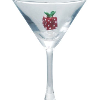 Martini Glass with Hand-Blown Holiday Icon