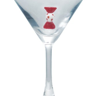Martini Glass with Hand-Blown Holiday Icon