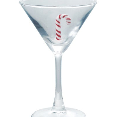 Martini Glass with Hand-Blown Holiday Icon