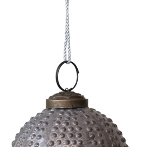 Round Glass Hobnail Ball Ornament