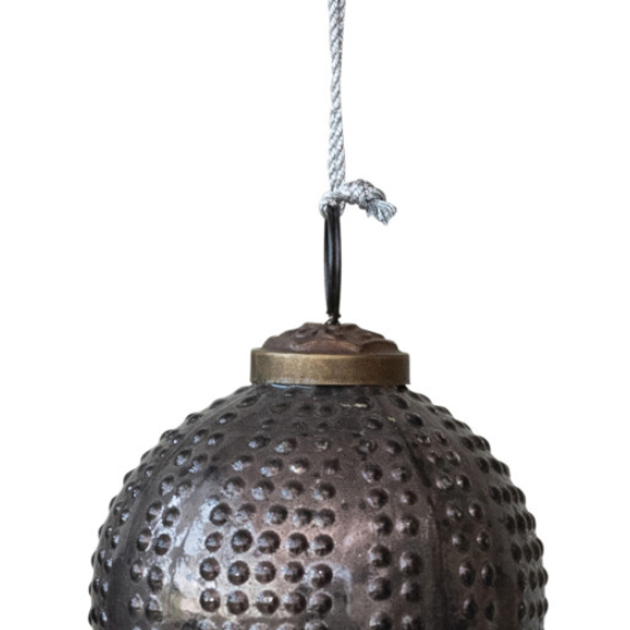 Round Glass Hobnail Ball Ornament