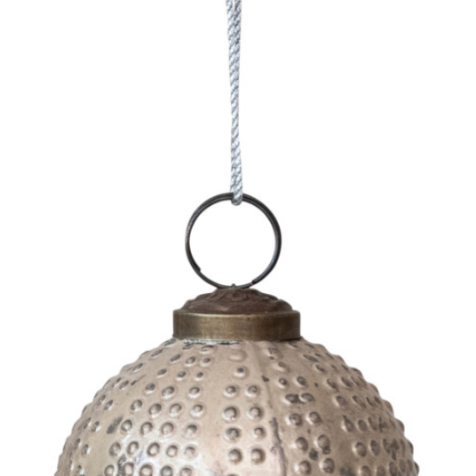 Round Glass Hobnail Ball Ornament