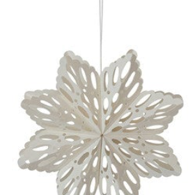 Handmade Recycled Paper Folding Snowflake Ornaments