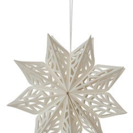 Handmade Recycled Paper Folding Snowflake Ornaments