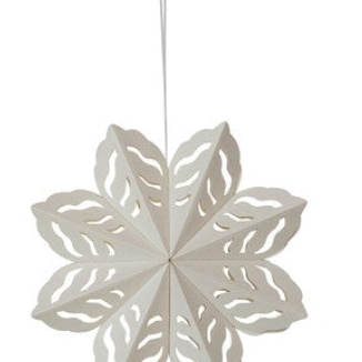 Handmade Recycled Paper Folding Snowflake Ornaments