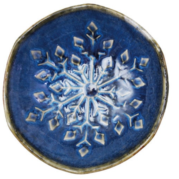 De-bossed Stoneware Organic Shaped Bowl