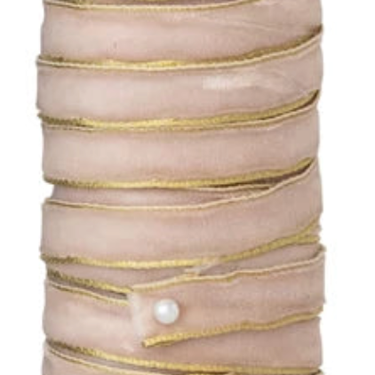 10 Yard Velvet Ribbon with Metallic Edges