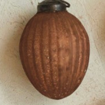 Embossed Recycled Mercury Glass Ornament (Sold Individually)