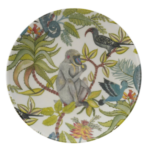 Botanical Printed Stoneware Plate