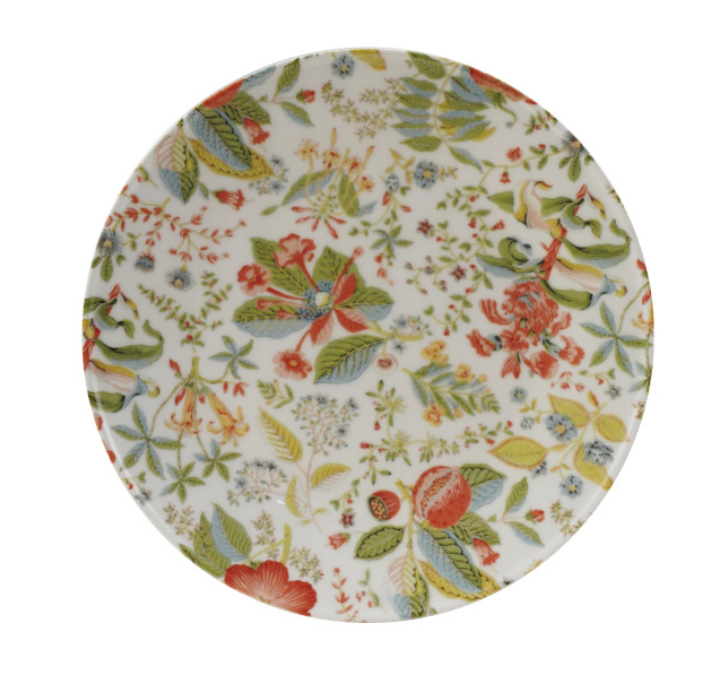 Botanical Printed Stoneware Plate