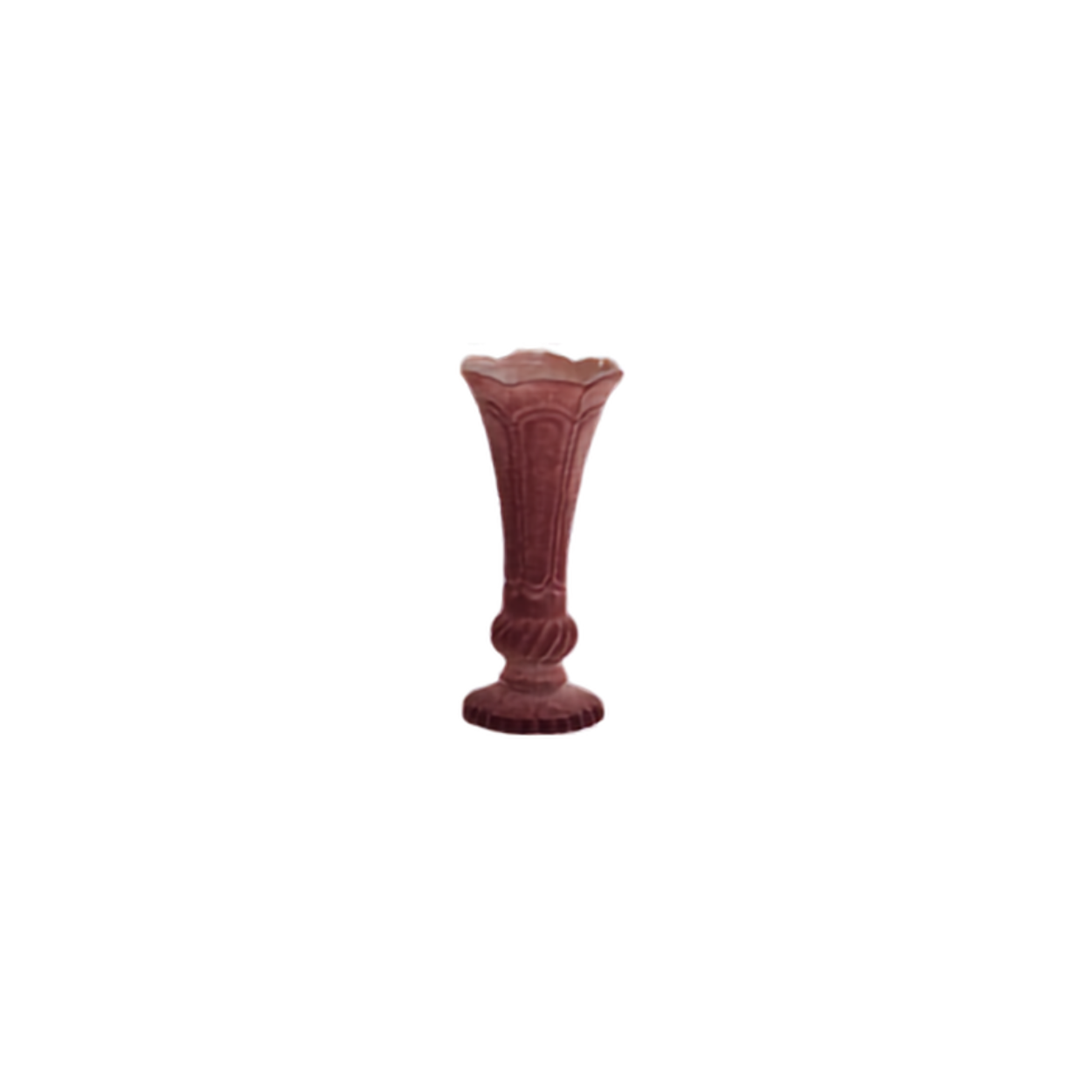 Embossed Flocked Glass Footed Vase