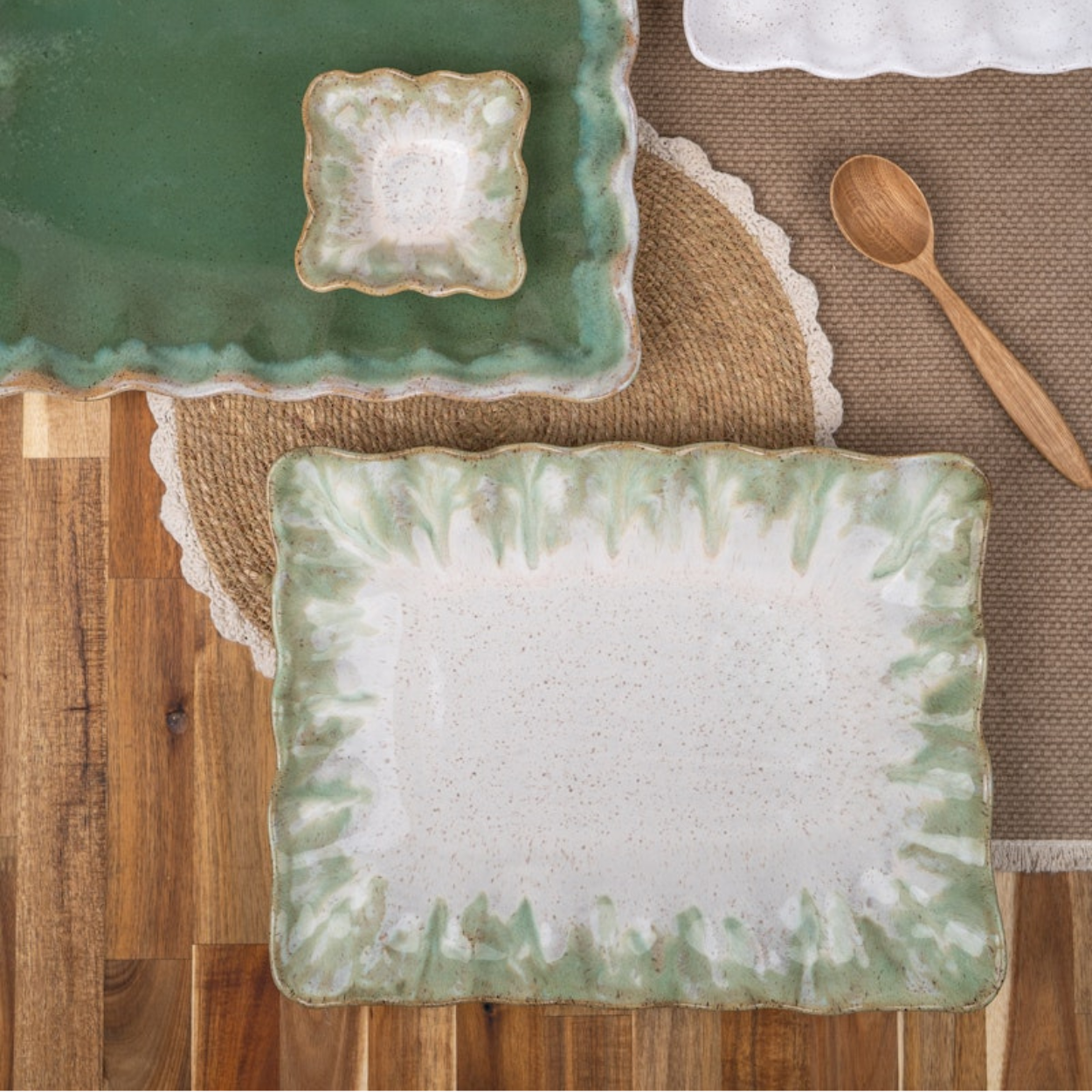 Etta B Pottery Magnolia Tray