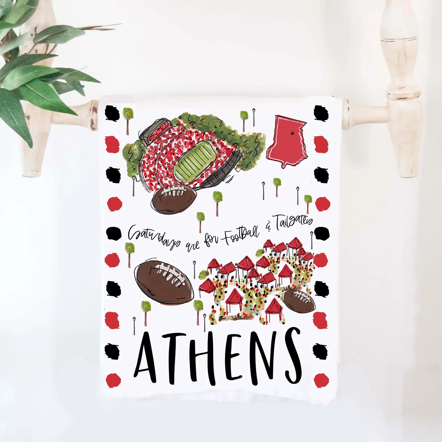 College Towns Cotton Tea Towel