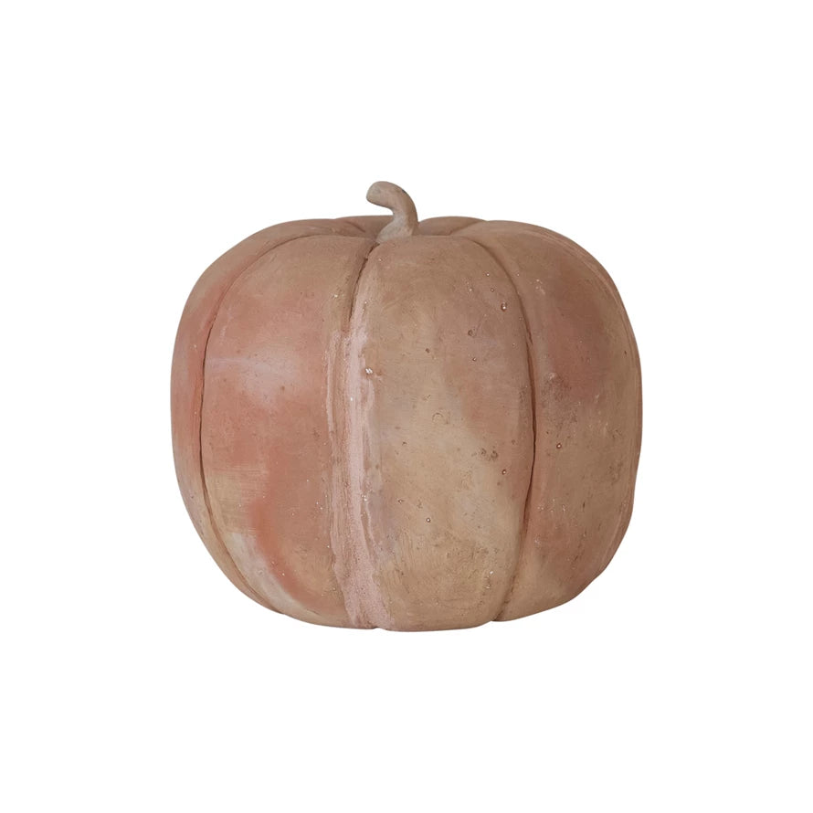 Handmade Terra-Cotta Pumpkin