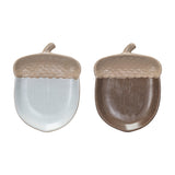 Ceramic Acorn Shaped Dish, Reactive Glaze, 2 Colors (Each One Will Vary)