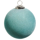 5" Seafoam Green Flocked Ball Ornament