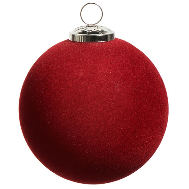 5" Berry Flocked Ball Ornament