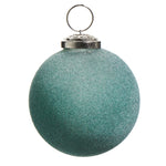 3" Seafoam Green Flocked Ball Ornament