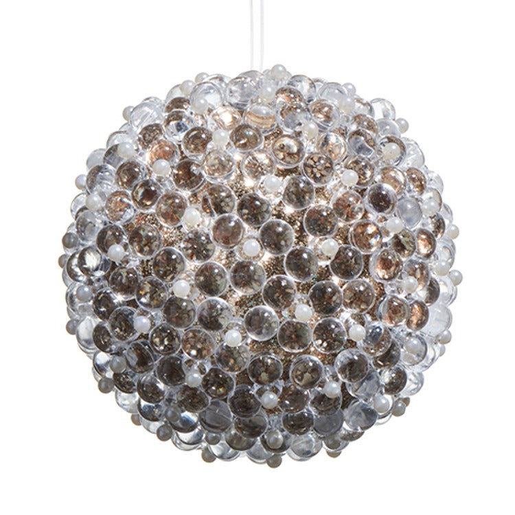3.75" Clear Bead Ball Ornament