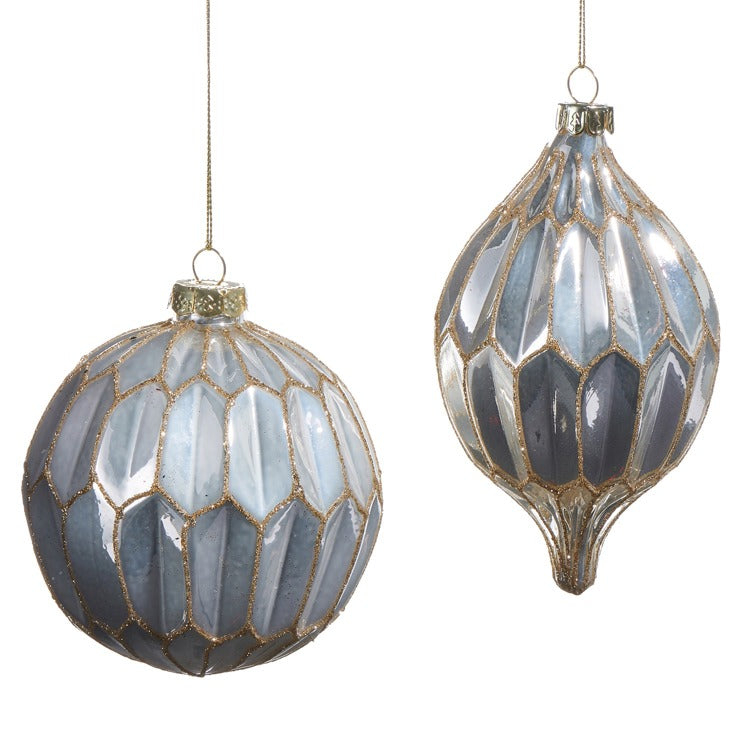 4" White Pearlescent Ornament