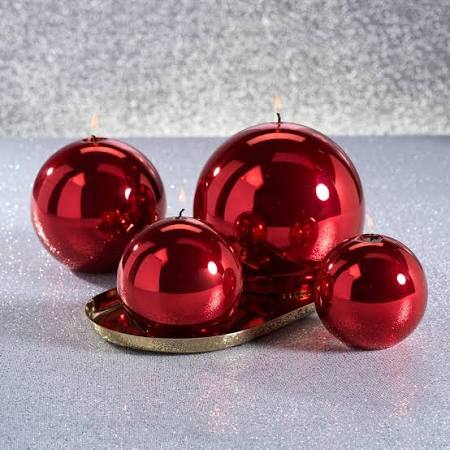 Shiny Metallic Ball Candle