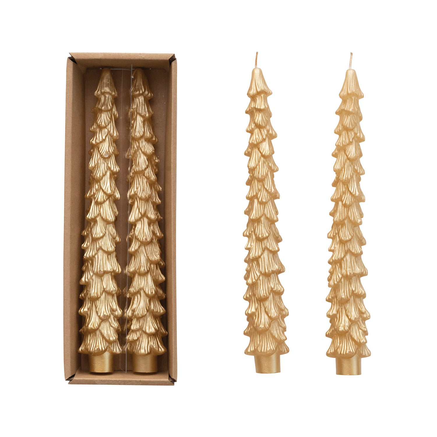 Unscented Large Tree Shaped Taper Candles