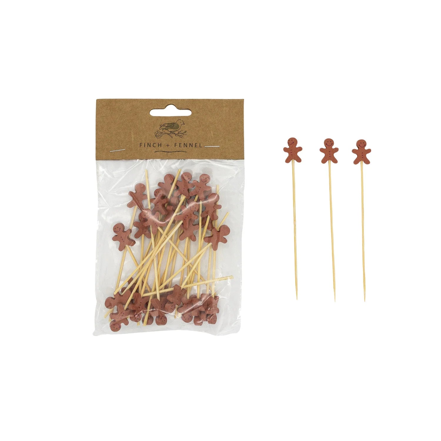 Holiday Bamboo Appetizer Skewers with Decorative Tops