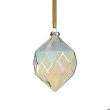 Faceted Glass Ornament B, Clear Luster