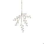 Beaded Glass Berry Pick Clear + Gold 12\"