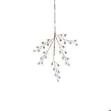 Beaded Glass Berry Pick Clear + Gold 12\"