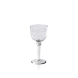 Tuscan Handmade Etched Wine Goblet, 3.75" x 8"