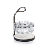 Tequilero 10 Shot Tequila set w/ Marble Cutting Bo